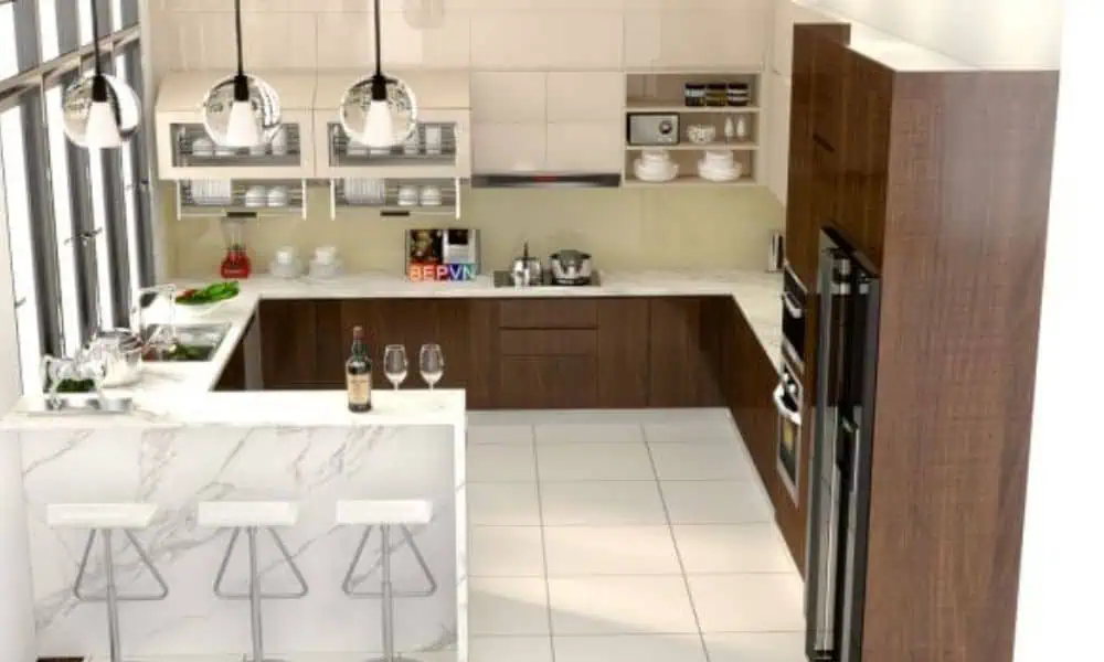 Quầy bar bếp và phòng khách