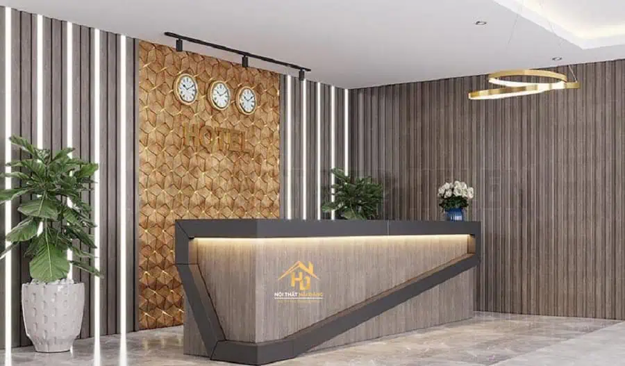 Quầy lễ tân tối giản