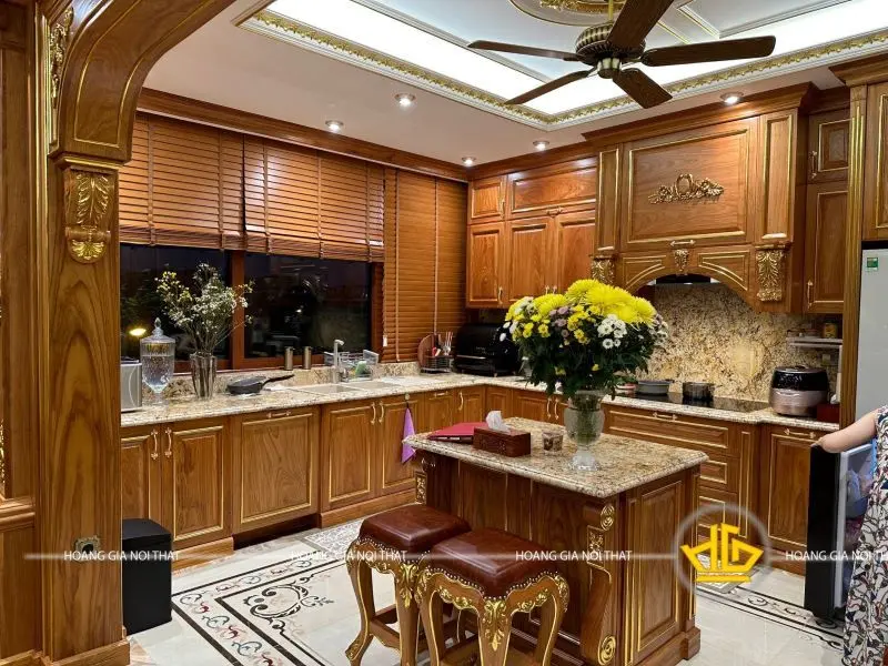 Nội thất bếp gỗ tự nhiên cao cấp