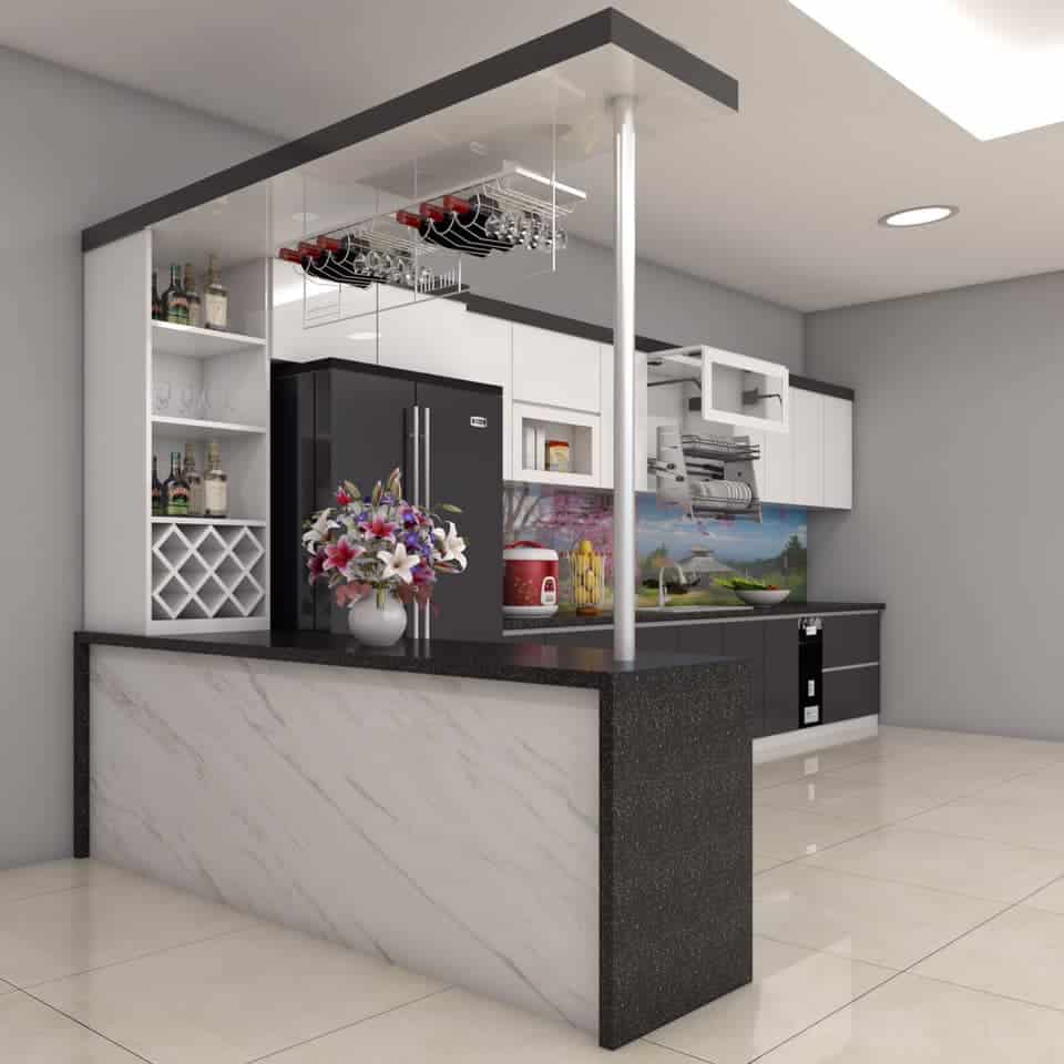 Quầy bar mini tiện nghi