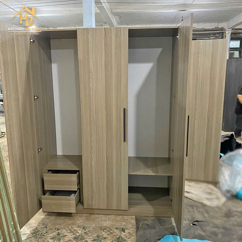 Tủ quần áo melamine đa dạng màu sắc