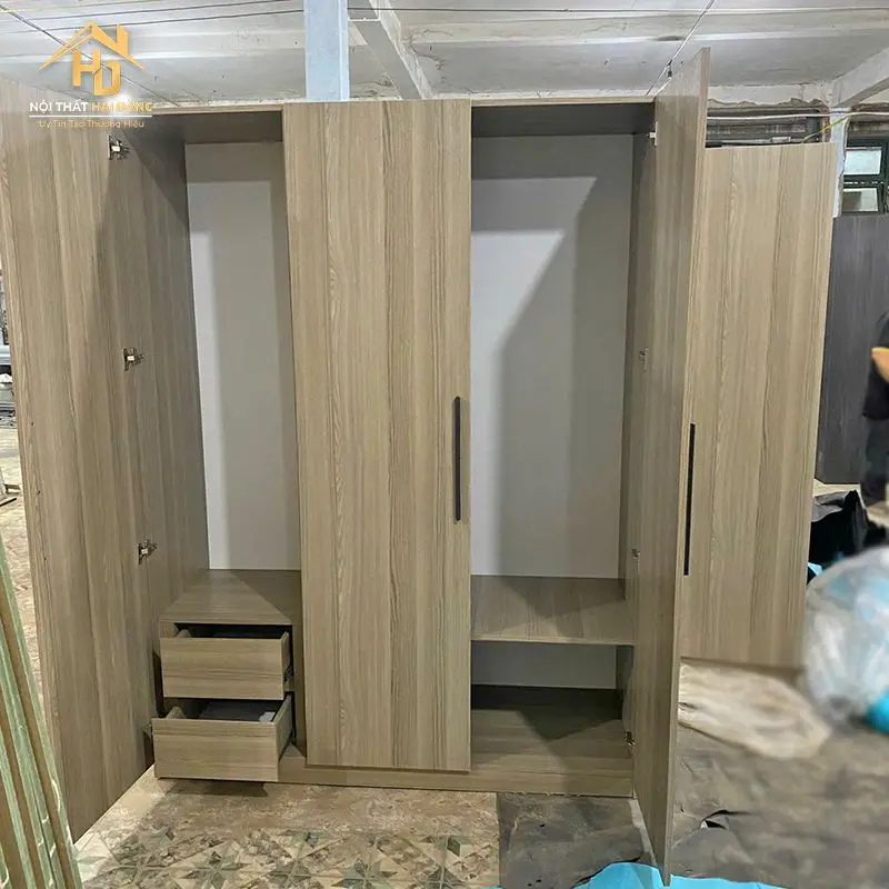Tủ quần áo melamine đa dạng màu sắc