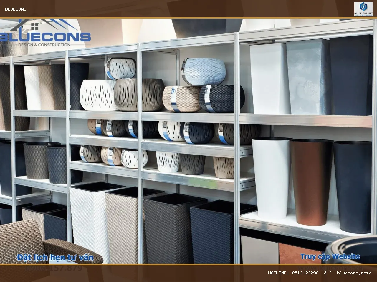Tủ trưng bày tủ kính cao cấp – hình ảnh Bluecons