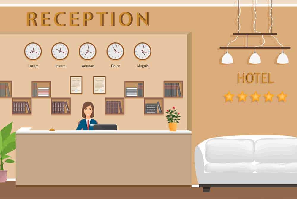 Mẫu quầy lễ tân cổ điển