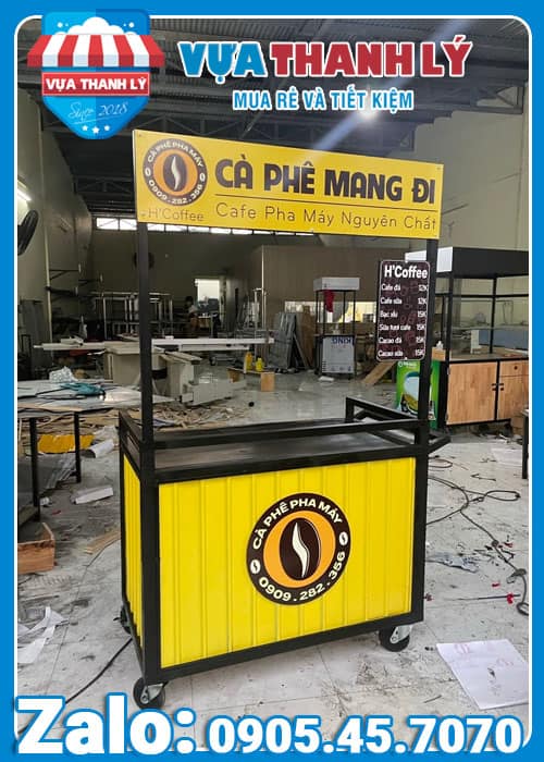 Xe bán cafe gỗ