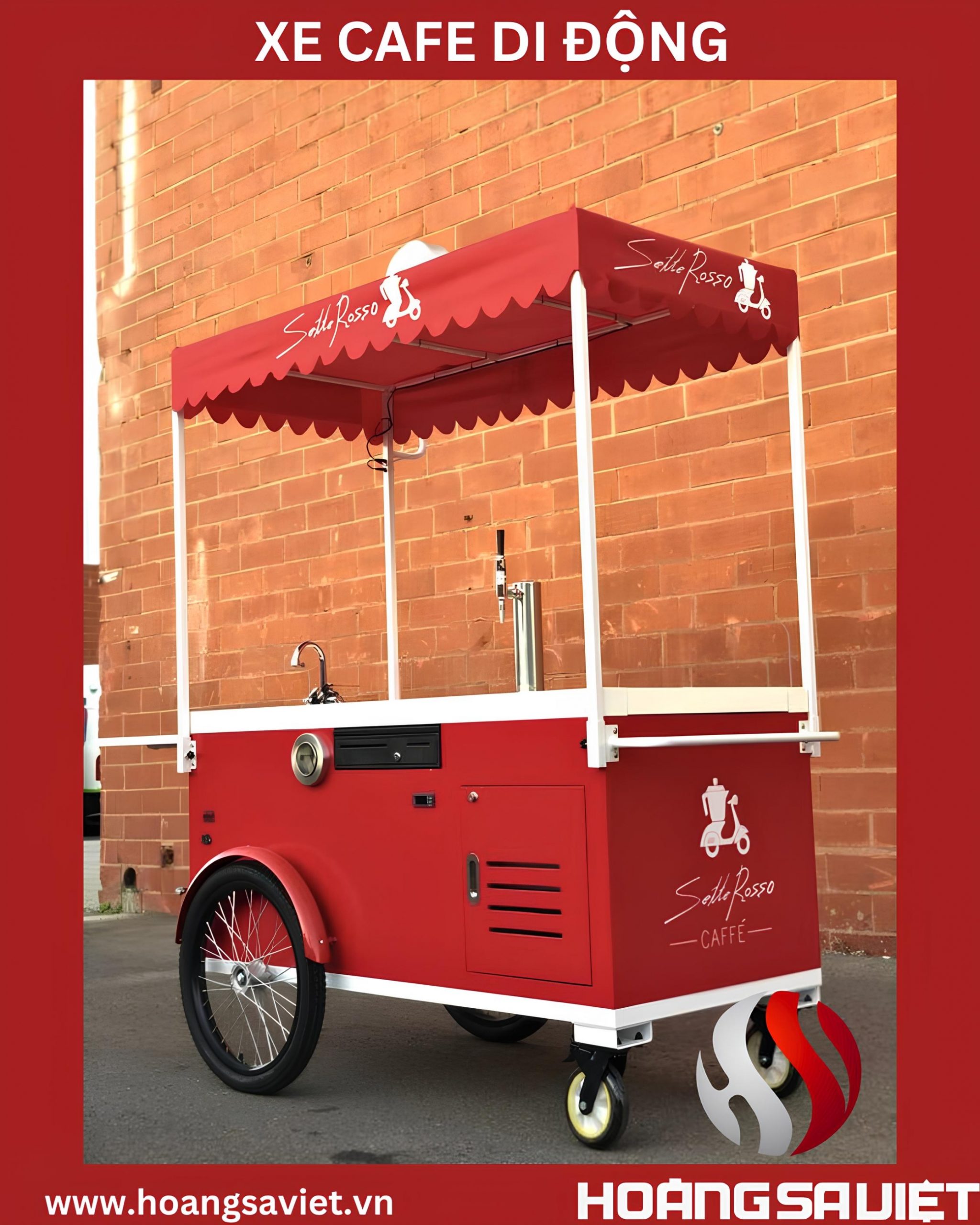 Xe cà phê lưu động đẹp