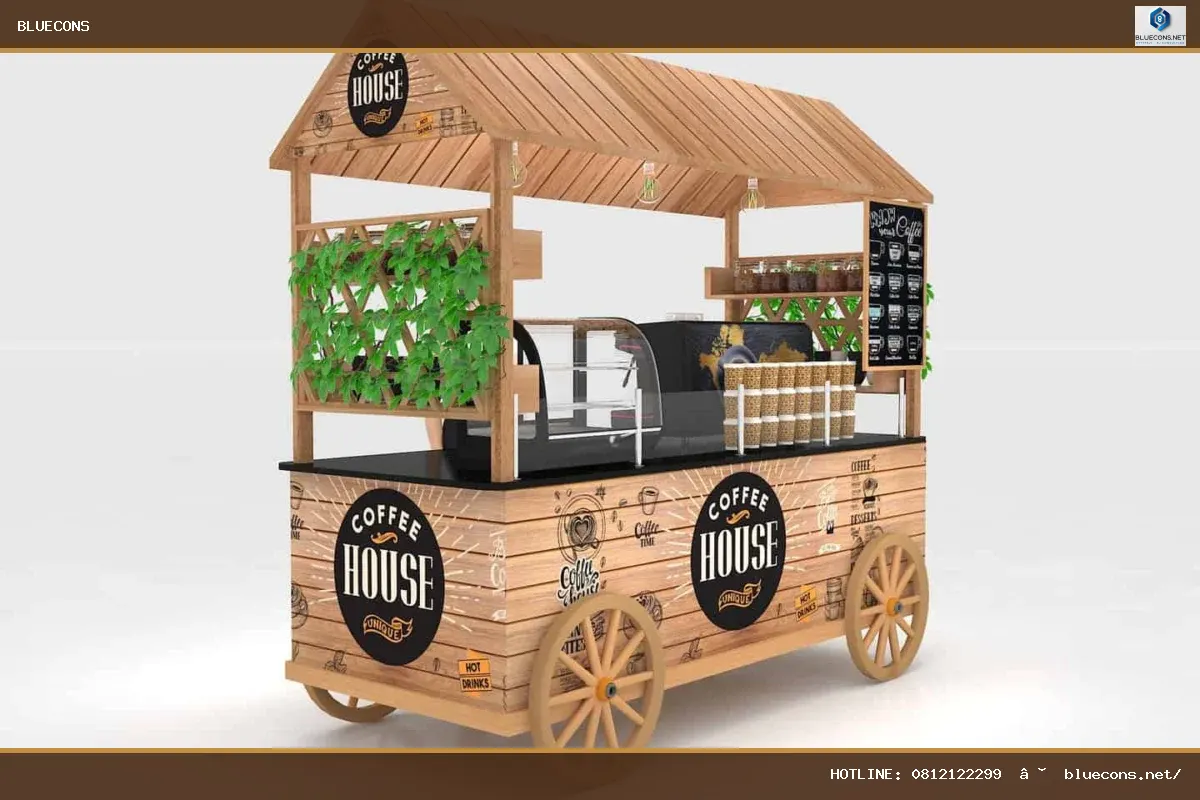 Xe cafe bán mang đi – hình ảnh Bluecons