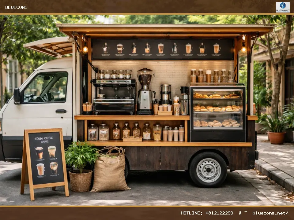Xe cafe bán mang đi – ảnh minh họa Bluecons