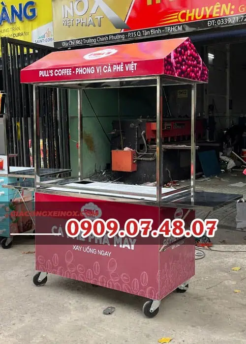 Xe đẩy cà phê kích thước hợp lý