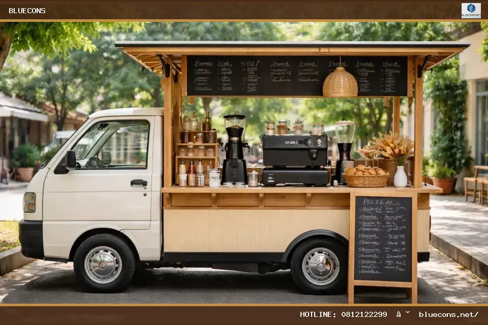Xe cafe mang đi đẹp – hình ảnh Bluecons