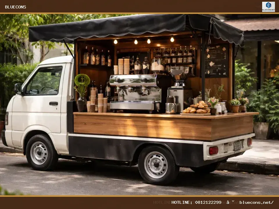 Xe cafe mang đi đẹp – hình ảnh Bluecons