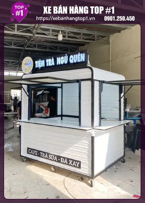 Quầy bán trà sữa di động