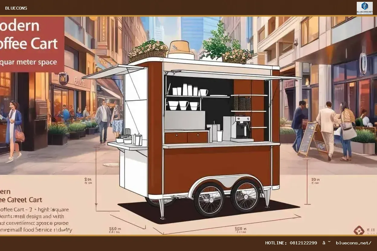 Xe quầy cafe – hình ảnh Bluecons