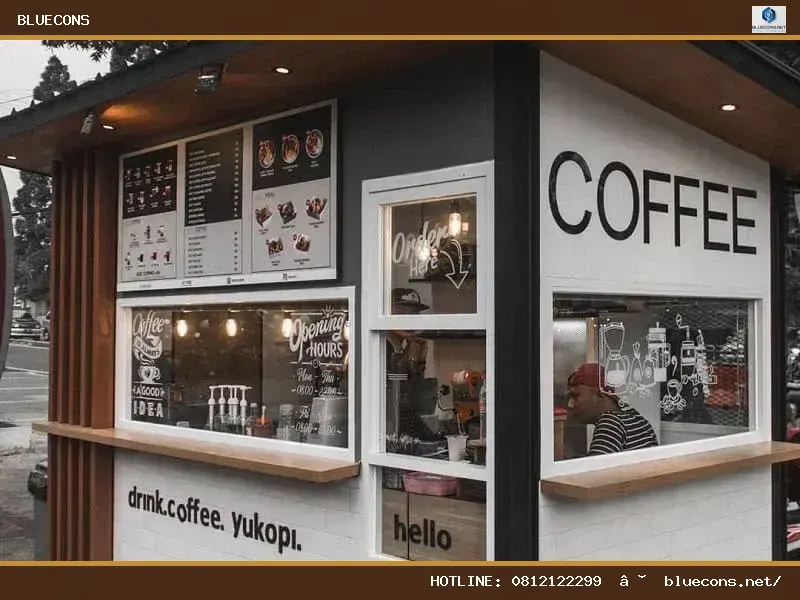 Xe quầy cafe – hình ảnh Bluecons