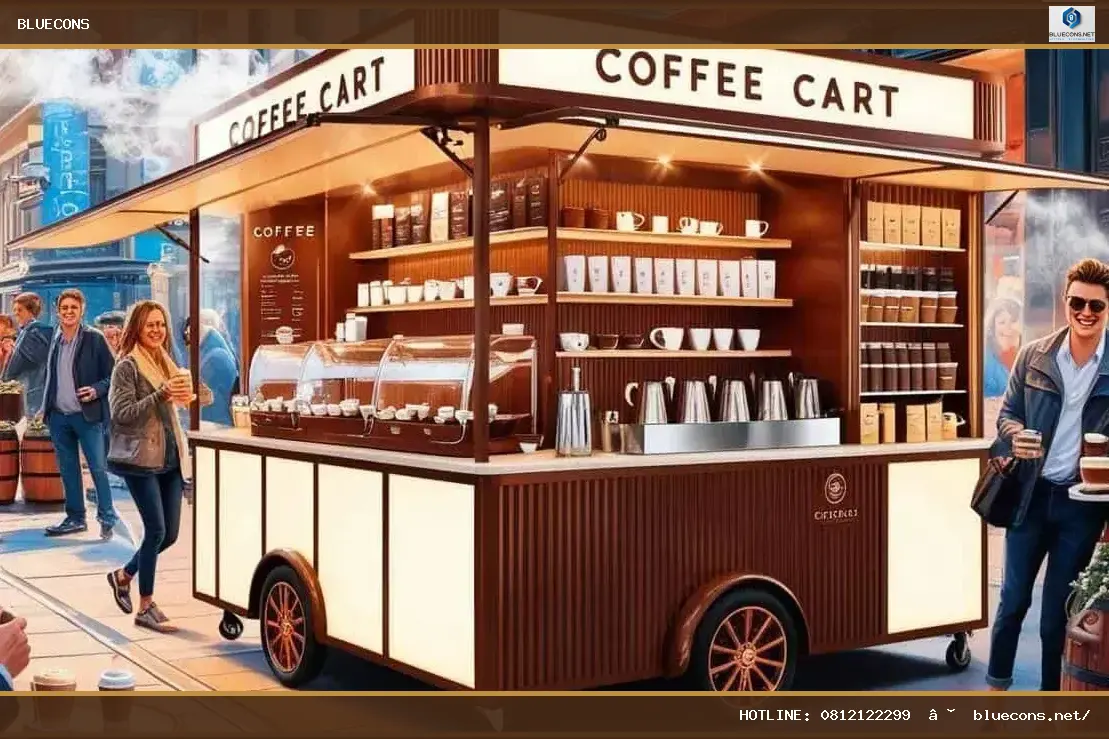 Xe quầy cafe – hình ảnh Bluecons