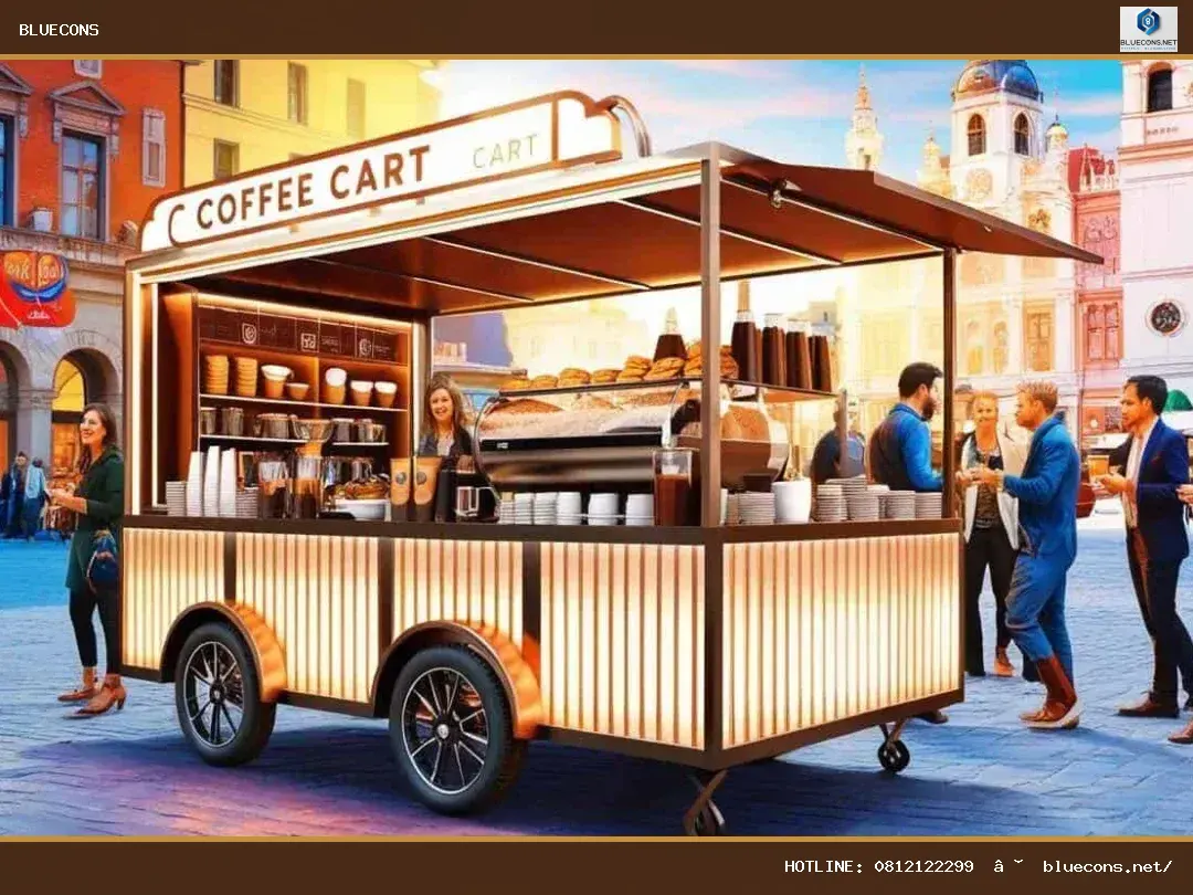 Xe quầy cafe – hình ảnh Bluecons