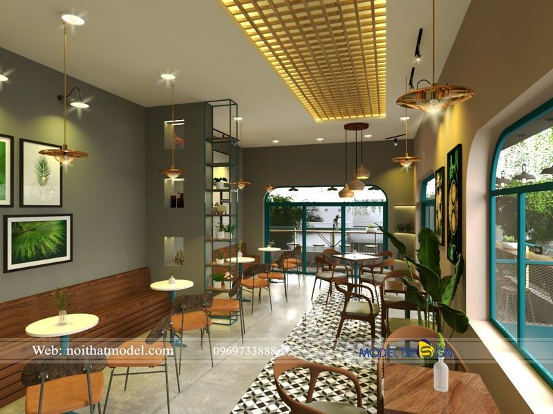 Thi Công Nội Thất Quán Cafe Bình Long 12 Không gian quán cafe hiện đại
